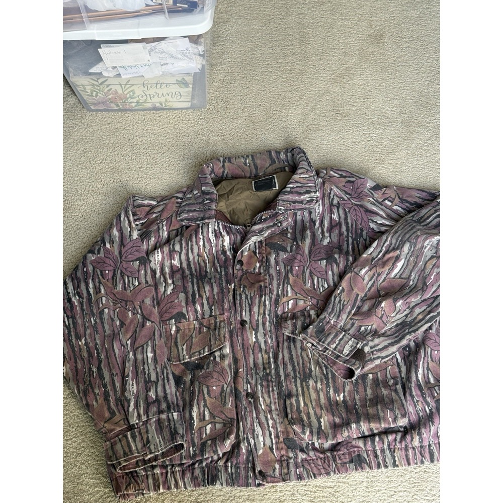 Vintage 90s 10X Realtree Camo Hunting Jacket Mens XL 46-48 USA Insulated - Picture 2 of 15